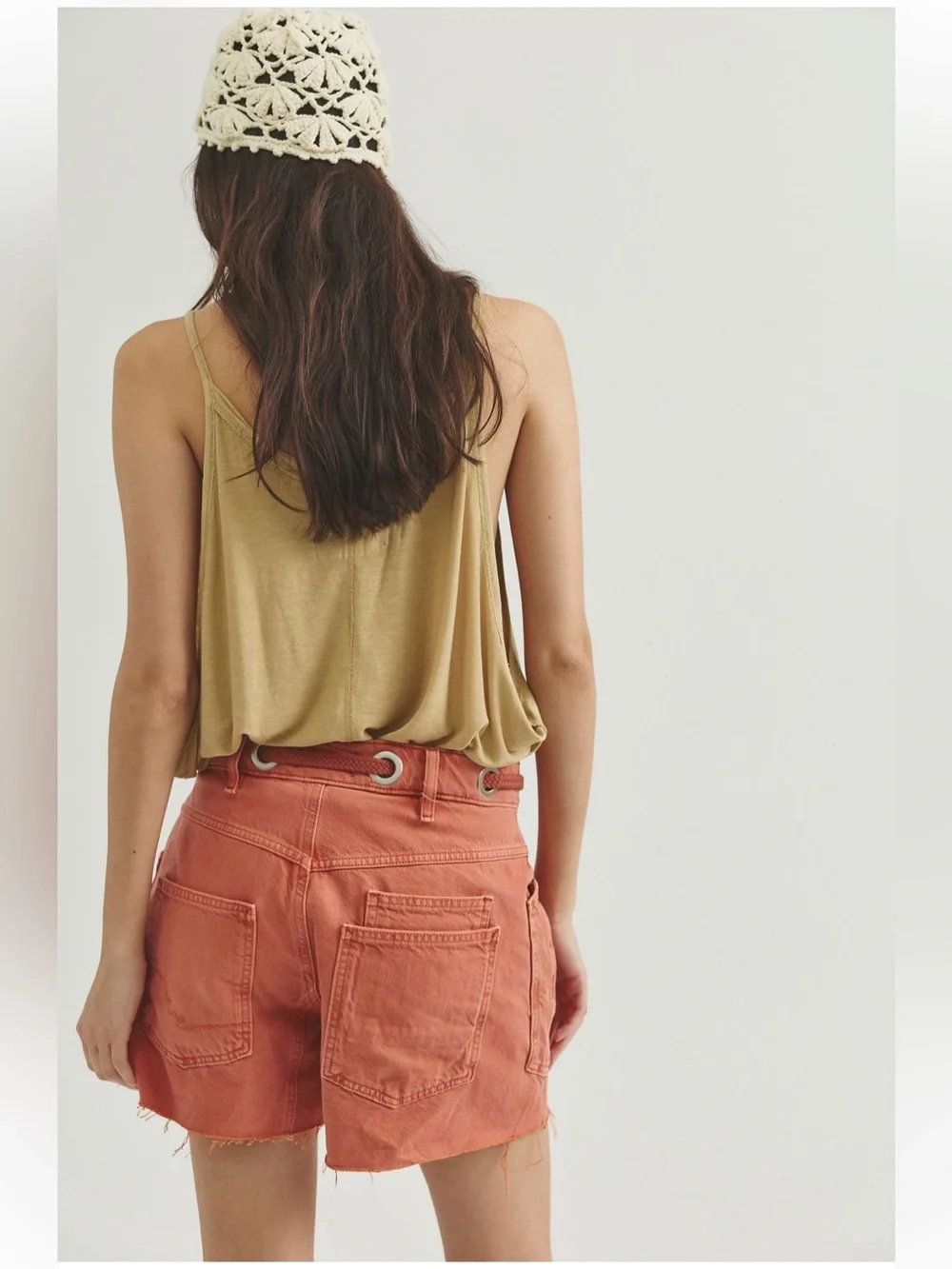 Free People NWOT Moxie Barrel Shorts Size 26 in Sunset